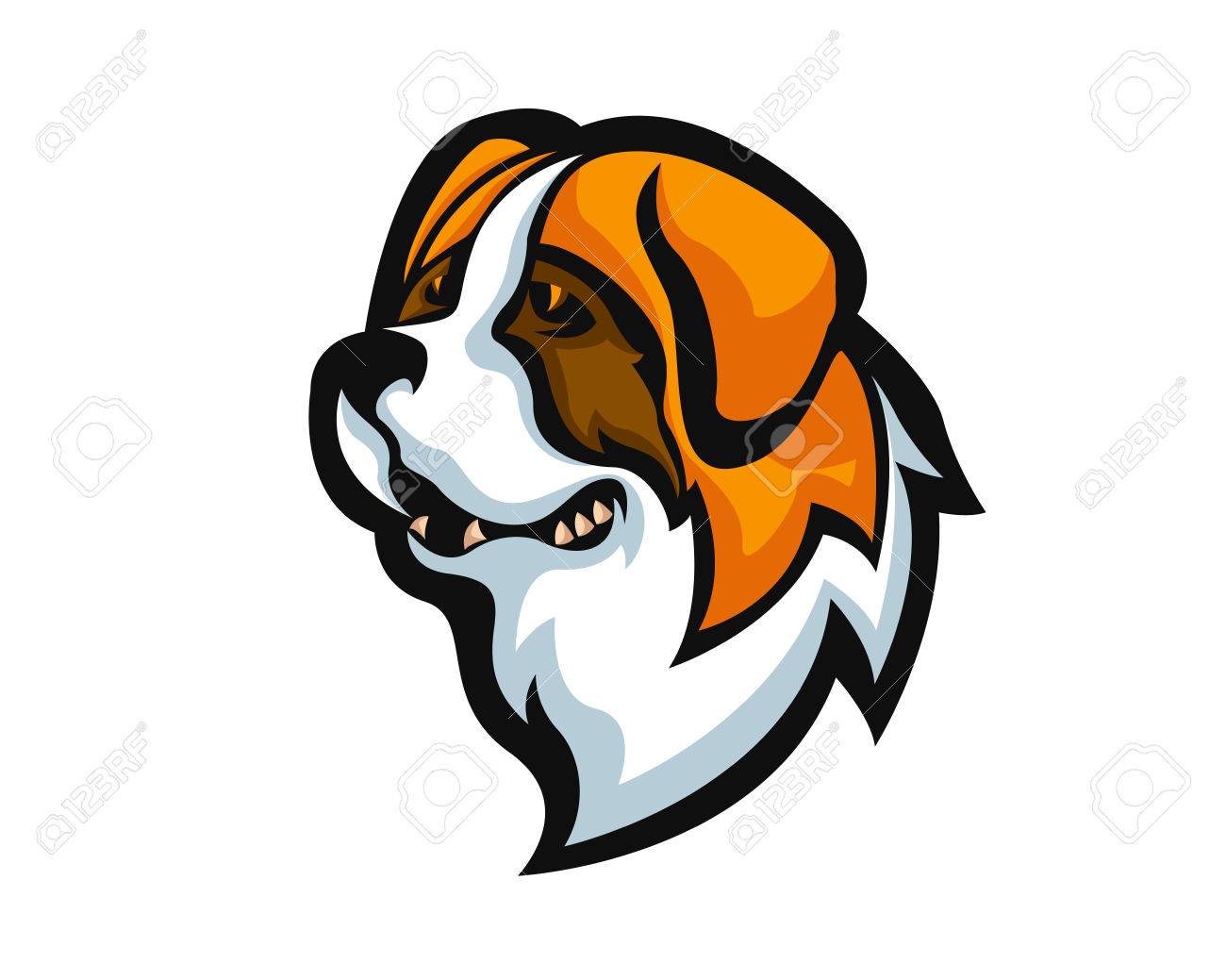 Angry Confidence Dog Character Logo - Saint Bernard Royalty Free SVG,  Cliparts, Vectors, and Stock Illustration. Image 79343508., image size:1300x1039