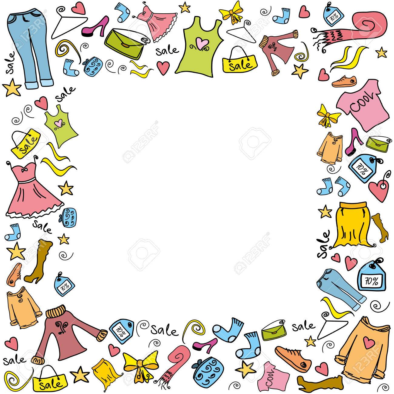 販売のファッションショッピングの背景やフレーム 服やアクセサリー ベクトル イラスト のイラスト素材 ベクタ Image 販売のファッションショッピングの背景やフレーム 服やアクセサリー ベクトル イラスト のイラスト素材 ベクタ Image