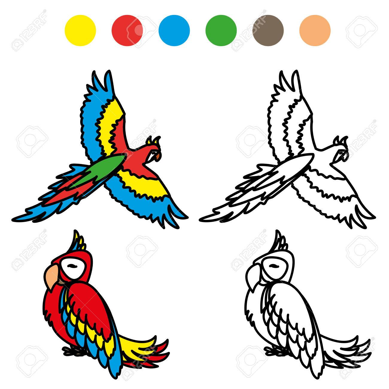 loro para colorear