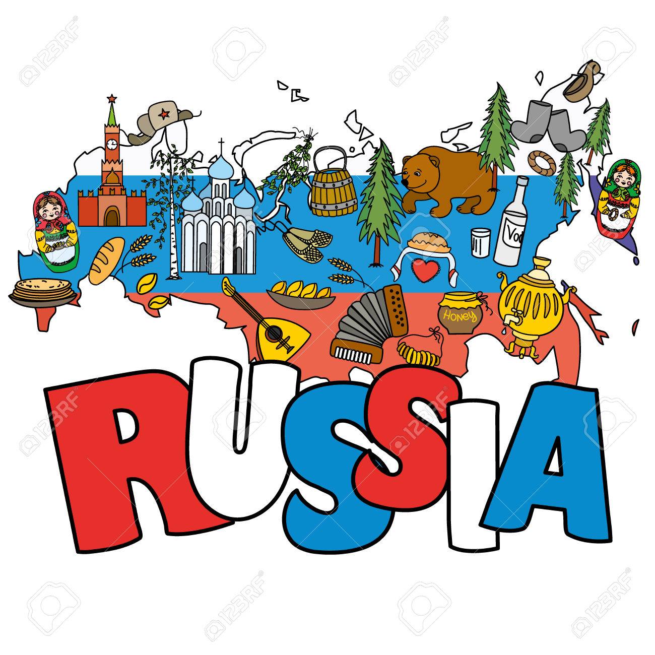 ロシア地図 ベクトル図で全国の伝統的な要素アイコンでロシア旅行セット のイラスト素材 ベクタ Image ロシア地図 ベクトル図で全国の伝統的な要素アイコンでロシア旅行セット のイラスト素材 ベクタ Image