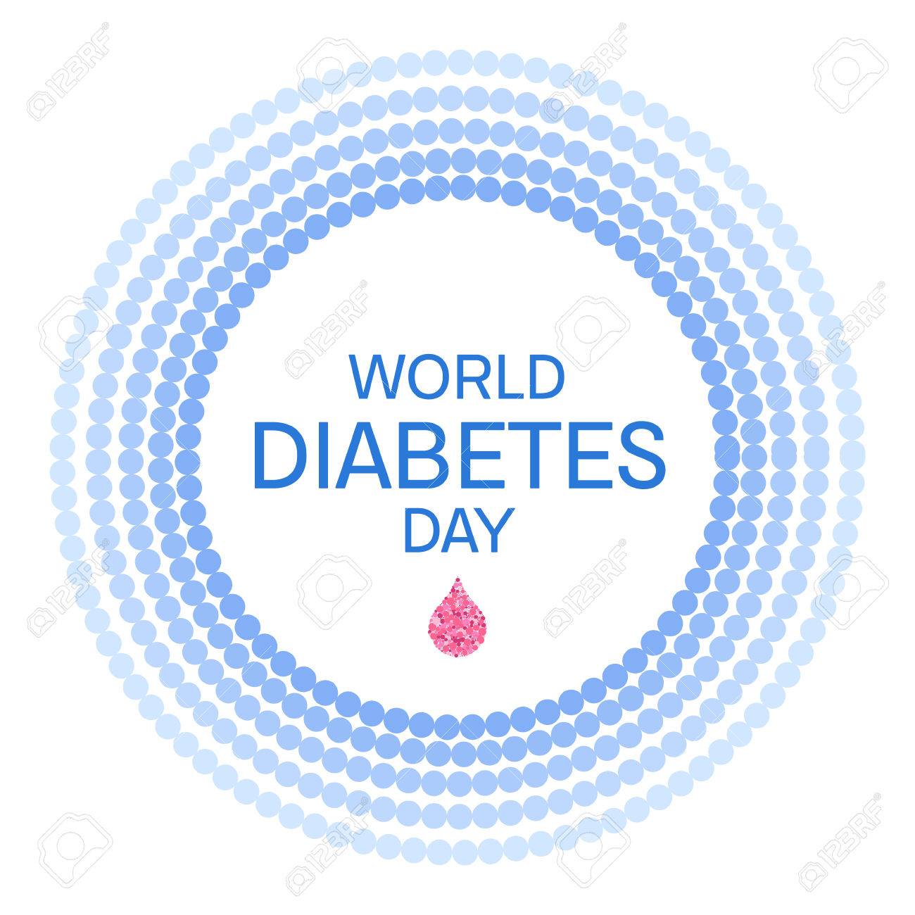 círculo azul día mundial de la diabetes facebook