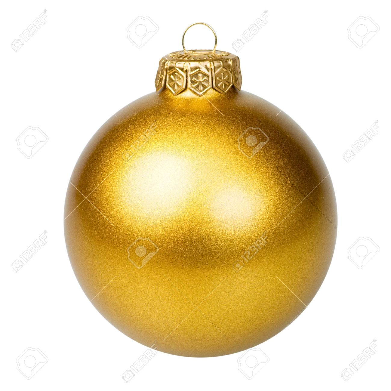 Golden Christmas Bauble On White Background Stock Photo Picture And Royalty Free Image Image 3950486