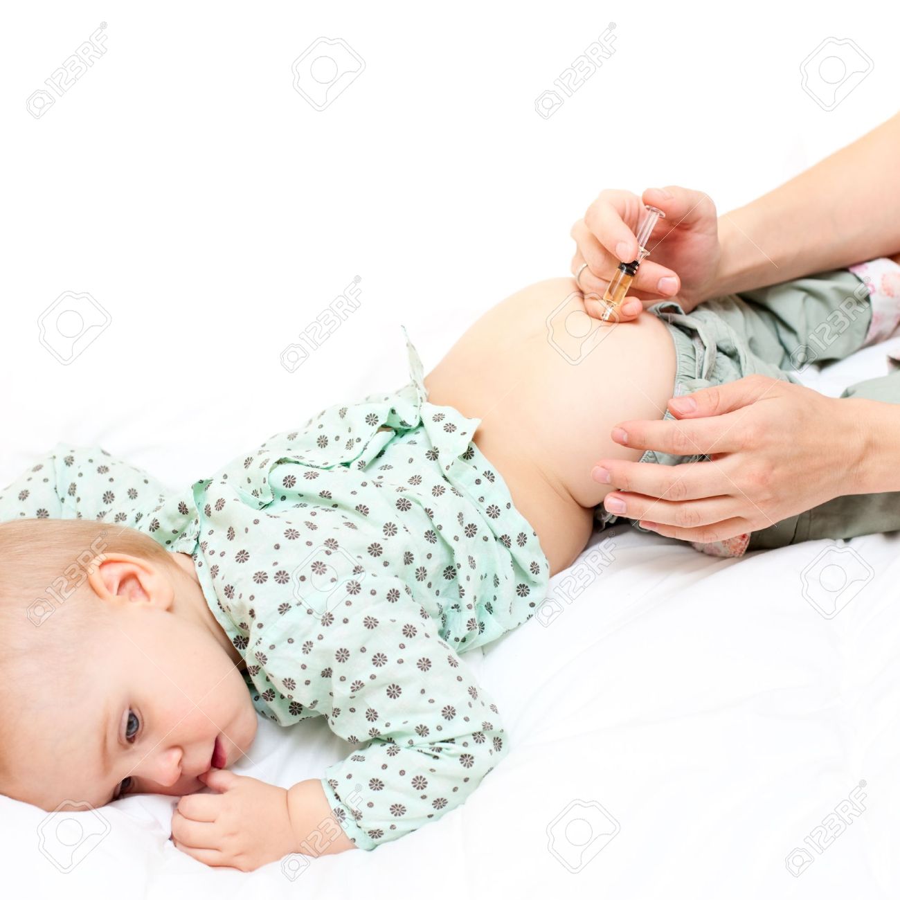 doctor giving a child