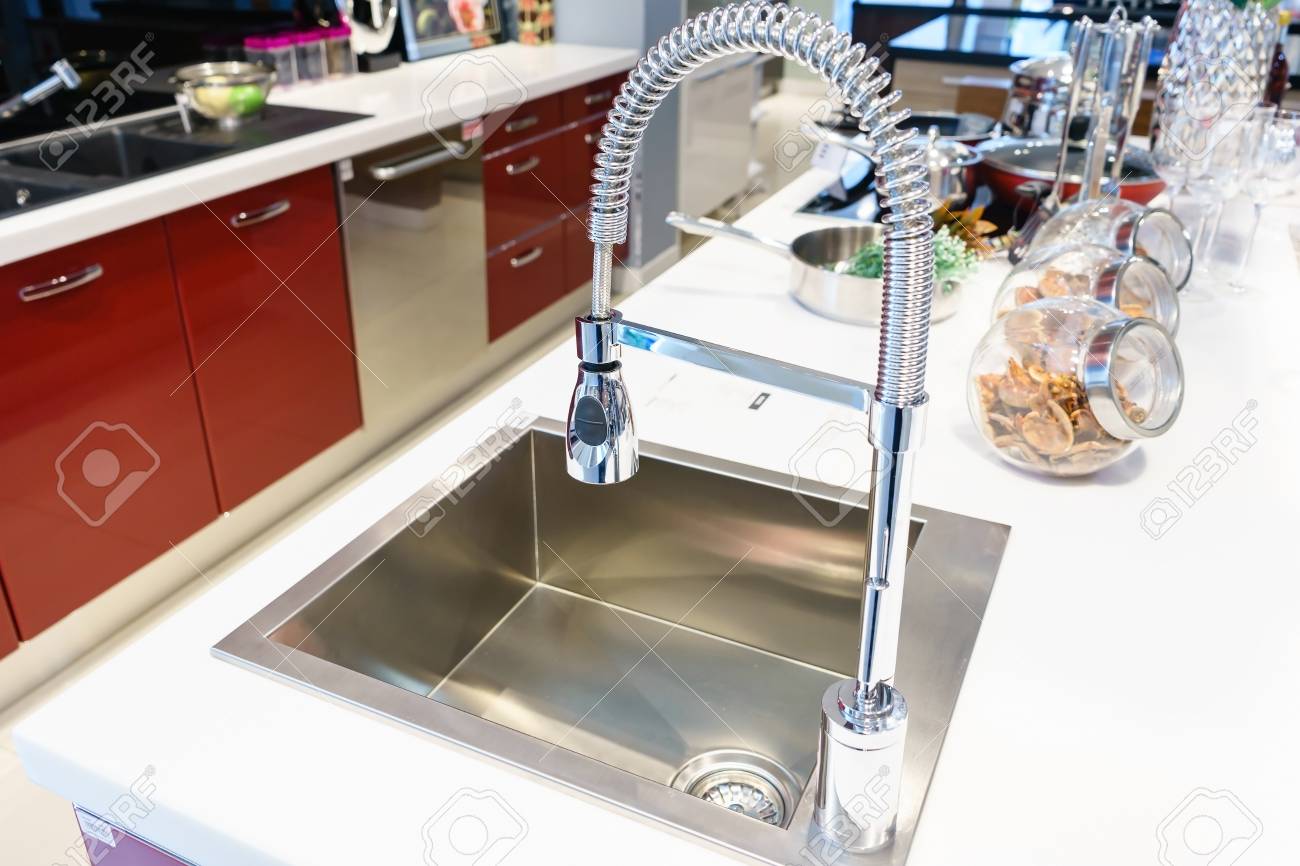 Modern White Kitchen Countertop With White Granite Custom Counter