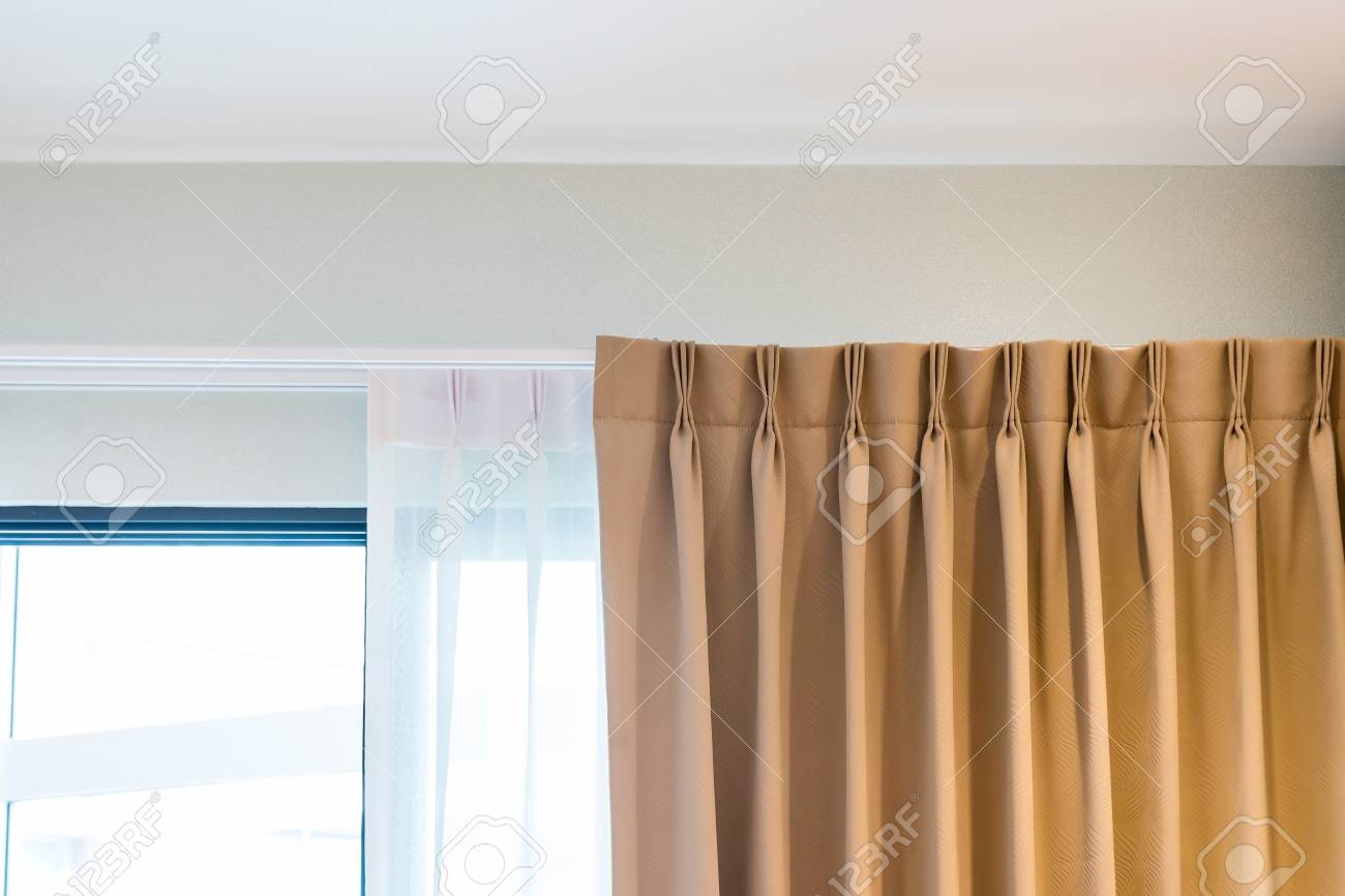 curtains on a rail
