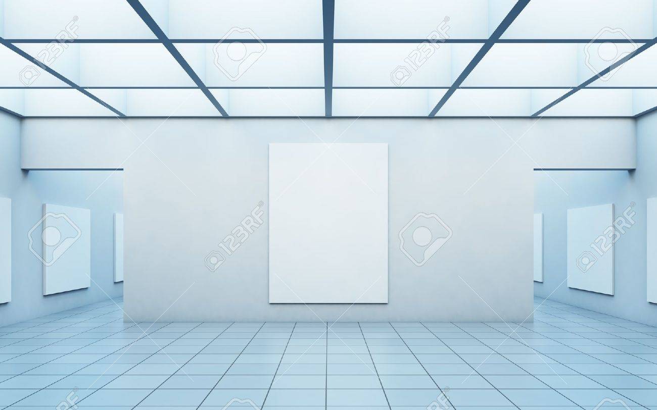 壁に絵を美術館の 3 D イラストレーション の写真素材 画像素材 Image