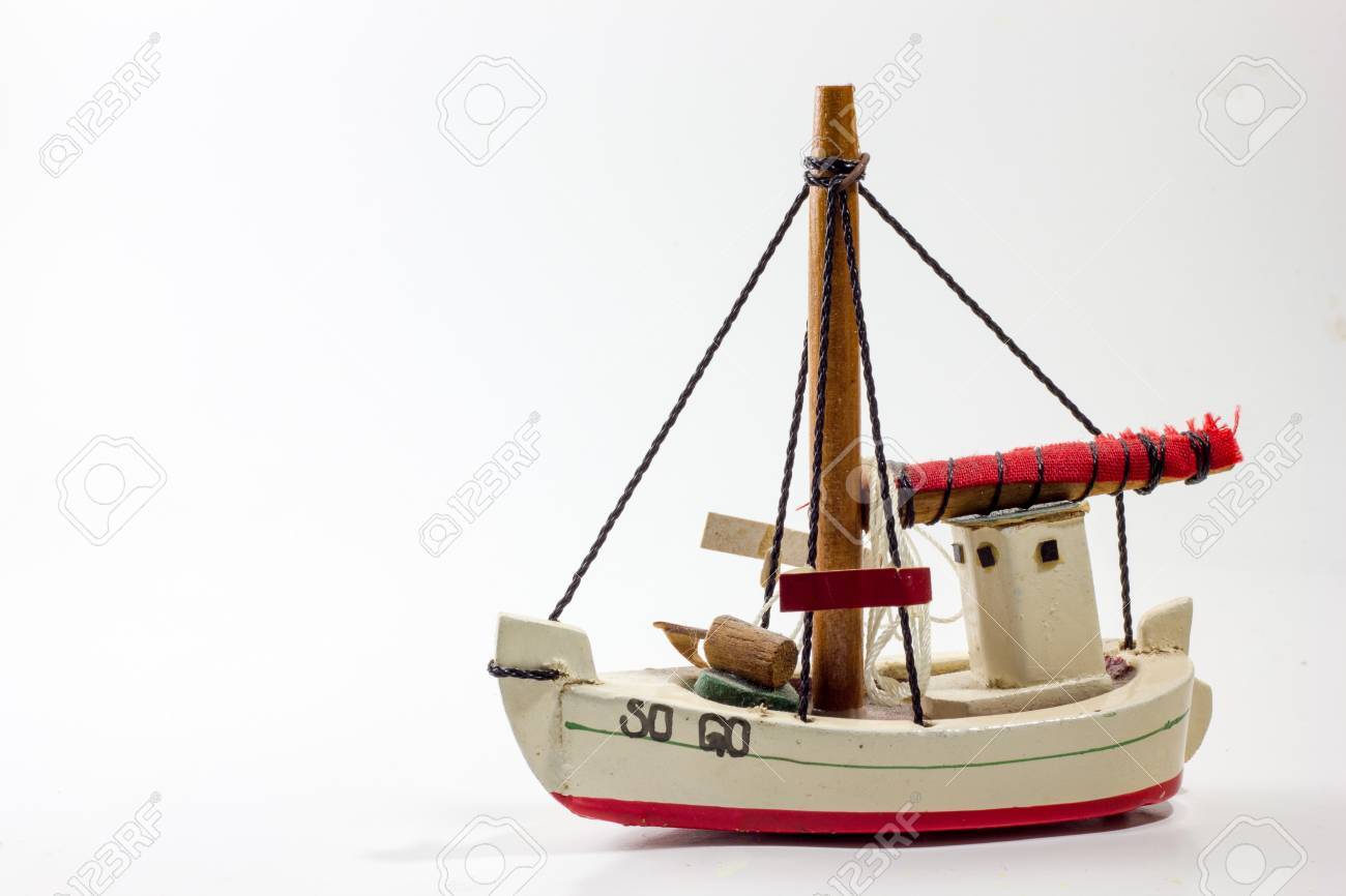 red toy boat