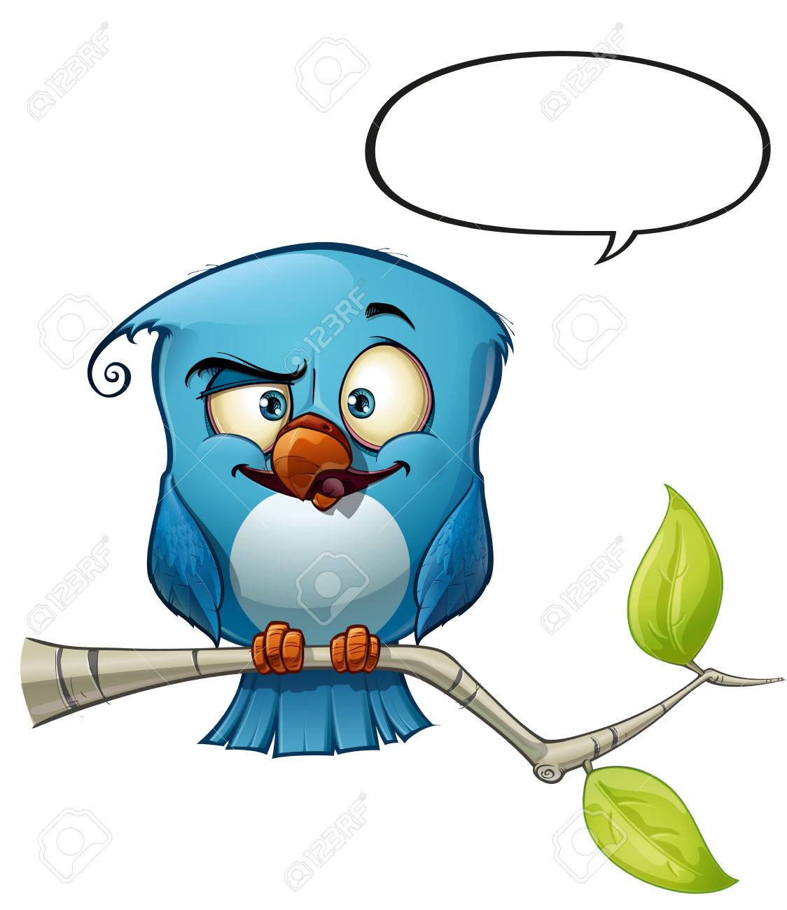 青い鳥通信スタイルのコメントや意見 世界へ のイラスト素材 ベクタ Image