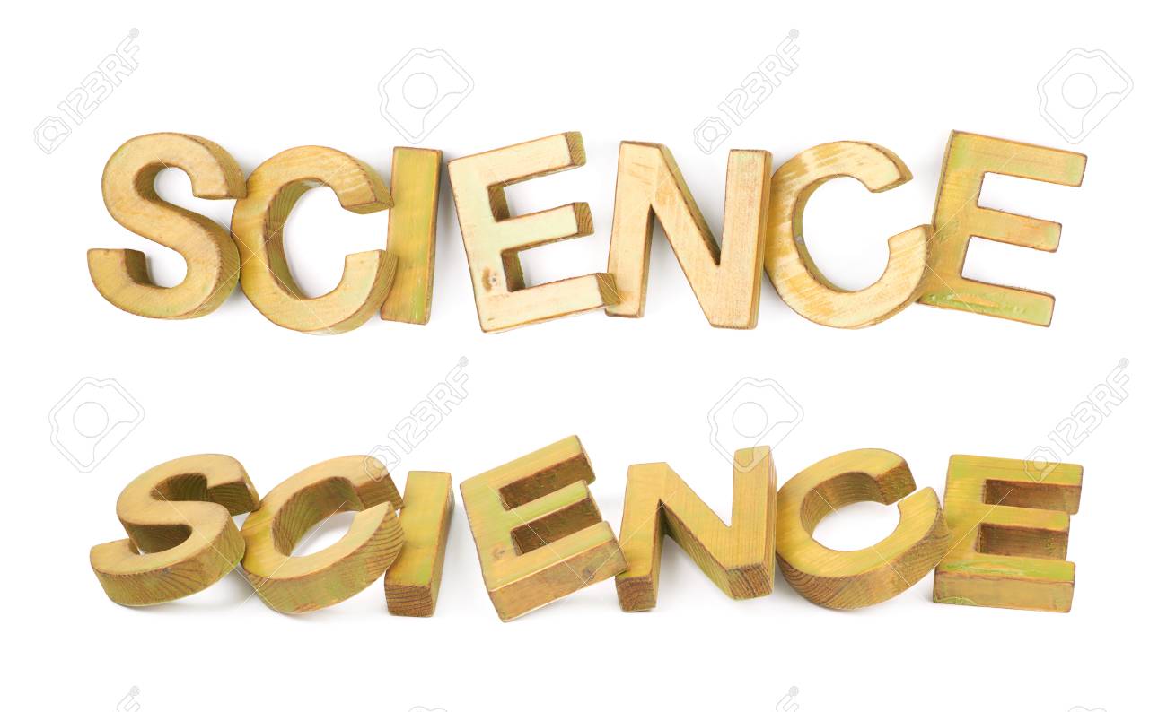 the word science in cool letters