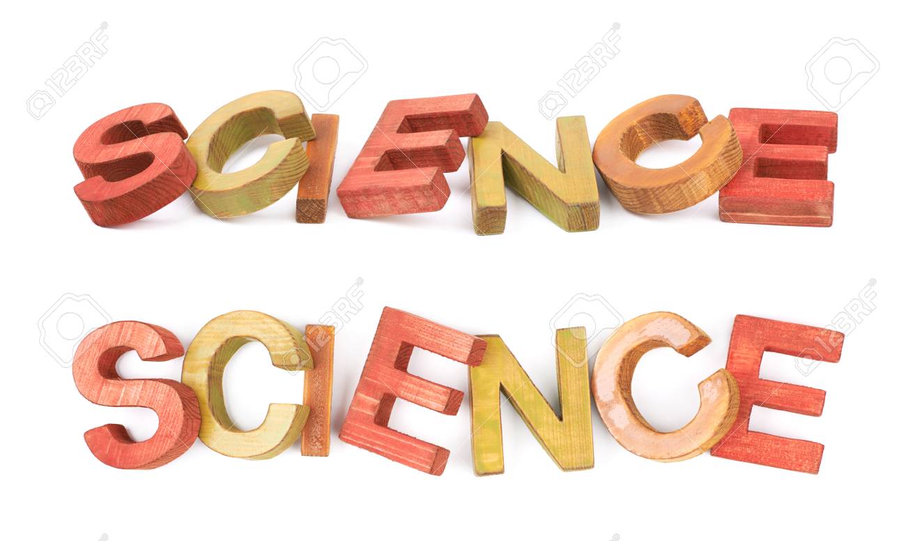 the word science in cool letters