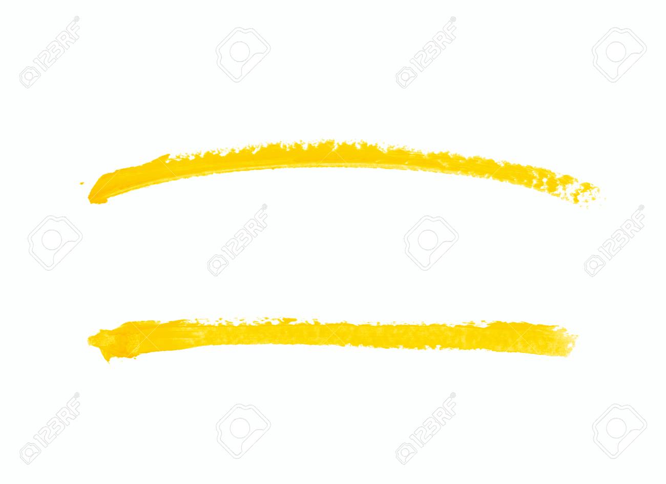 Single Line Marker Stroke Of A Wax Crayon As A Design Underline Element,  Isolated Over The White Background, Set Of Two Different Foreshortenings  Stock Photo, Picture and Royalty Free Image. Image 79267446., image size:1300x944