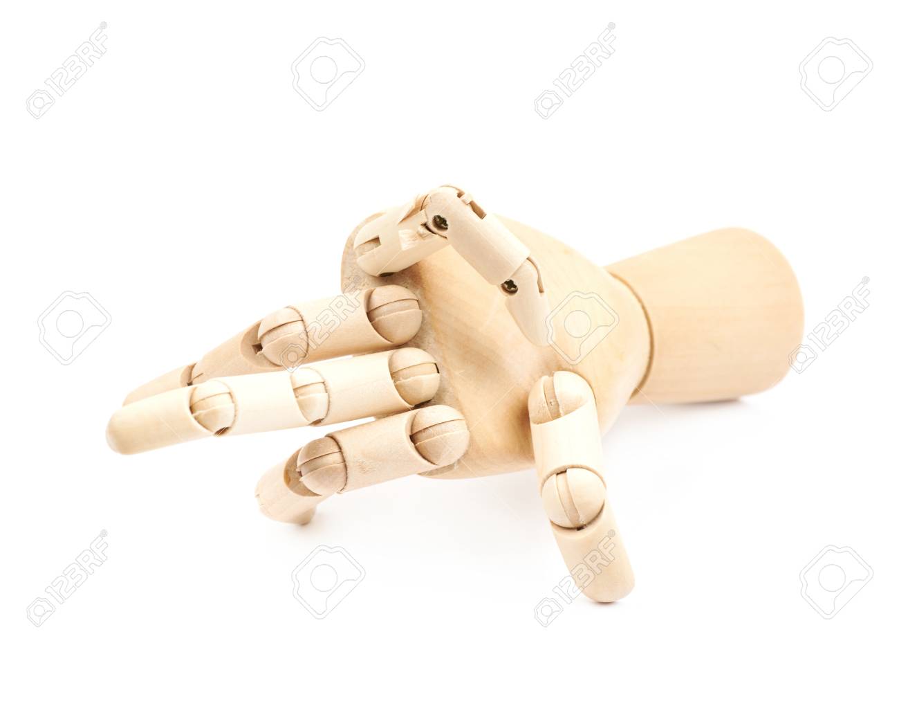 broken wooden hinge joint model of hand as a drawing reference