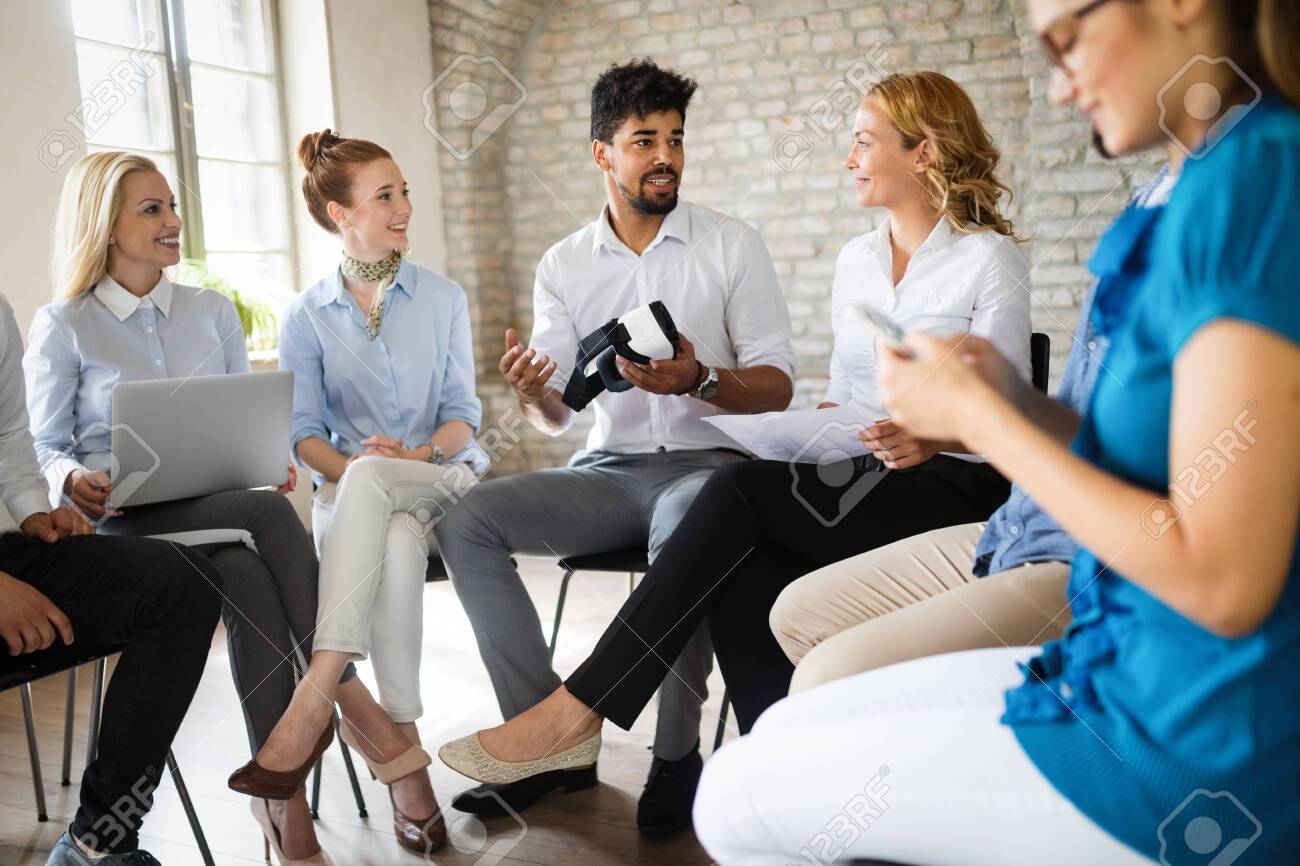 Successful business group of people at work in office - 131540817 Successful business group of people at work in office - 131540817
