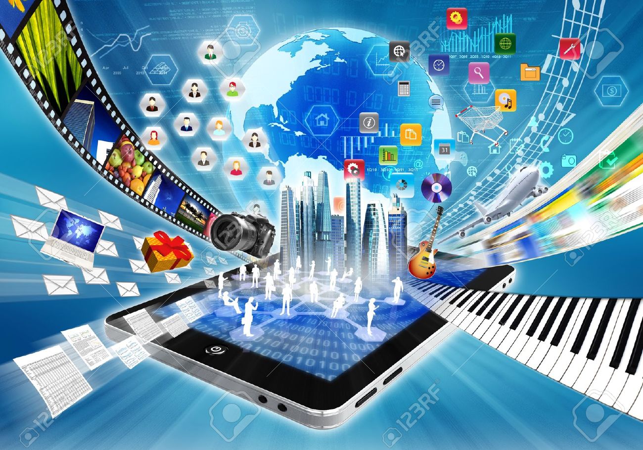 konzeptionelle bild darüber wie ein smartphone oder einen tablet intenet