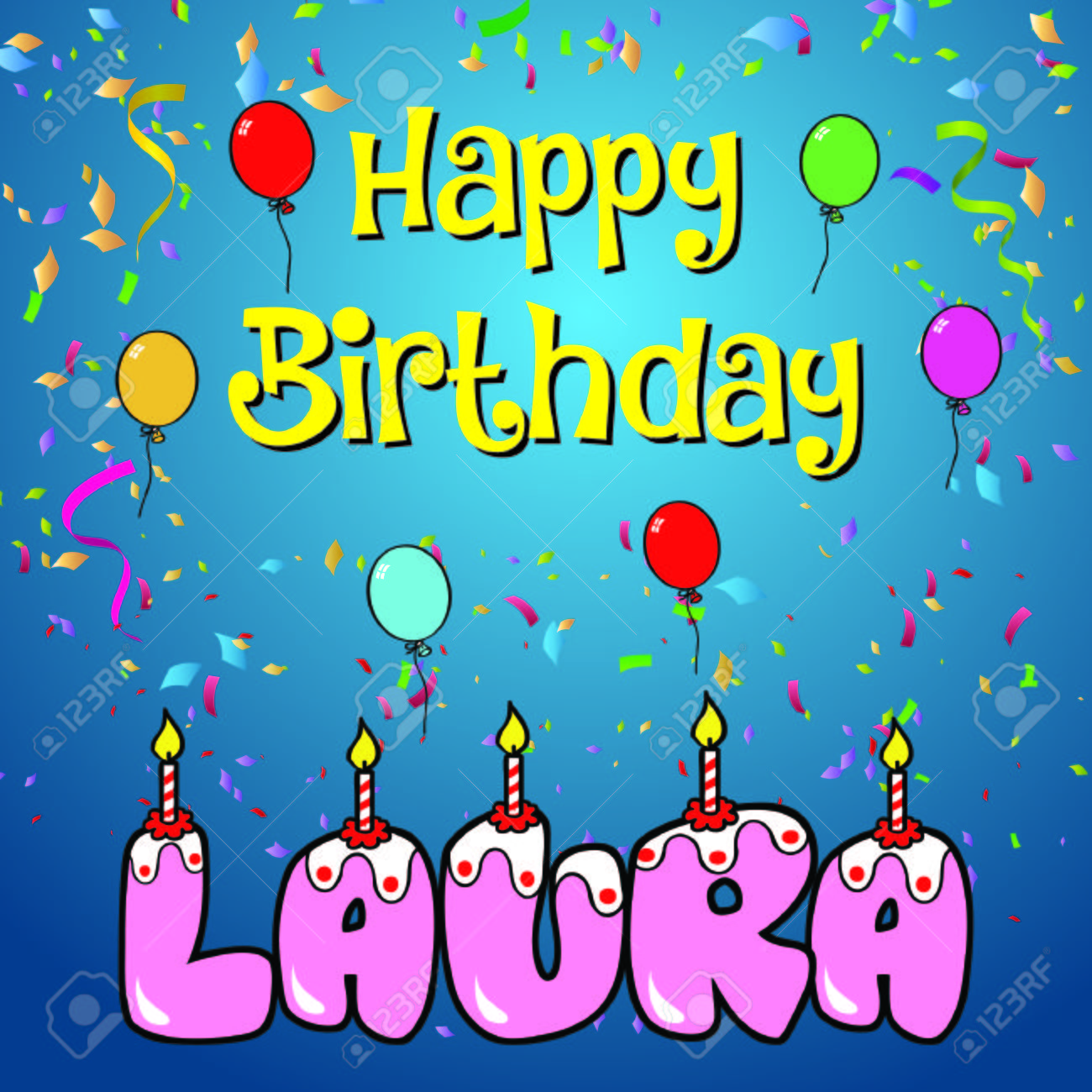 Happy Birthday Laura Royalty Free Cliparts Vectors And Stock Illustration Image