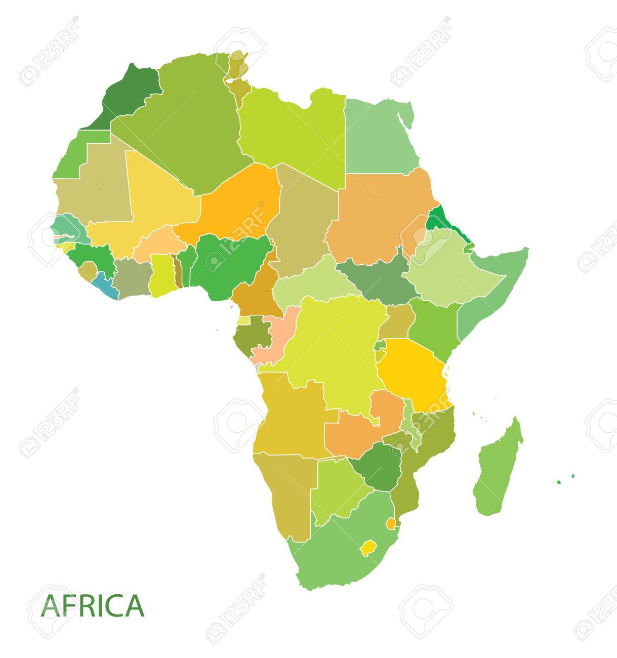 アフリカ大陸の地図 のイラスト素材 ベクタ Image