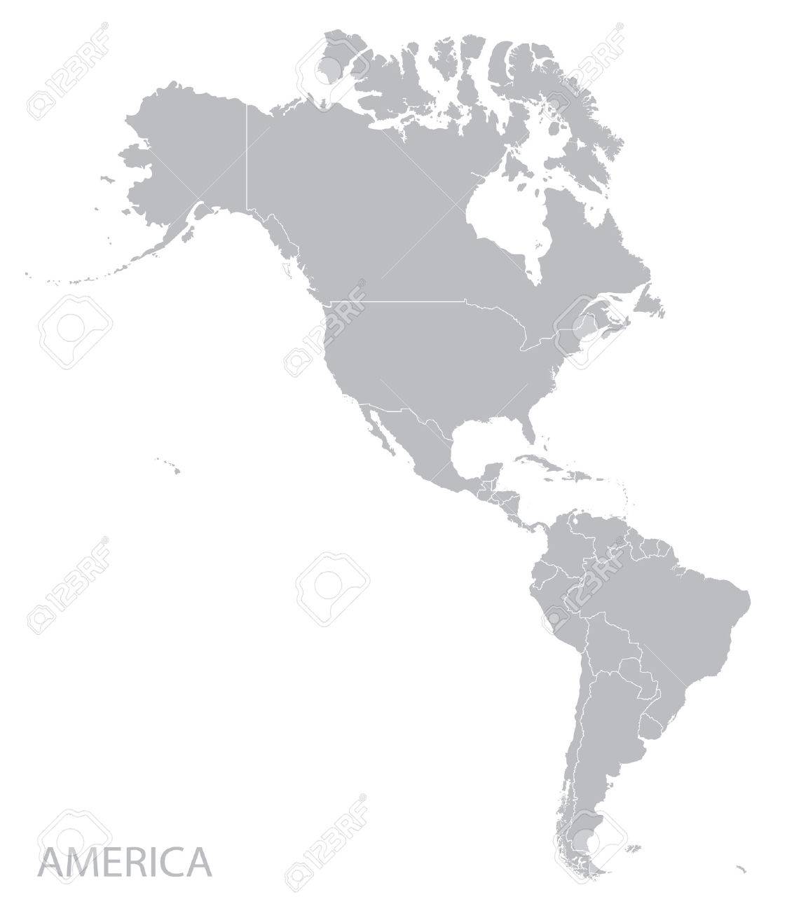 map of american continent
