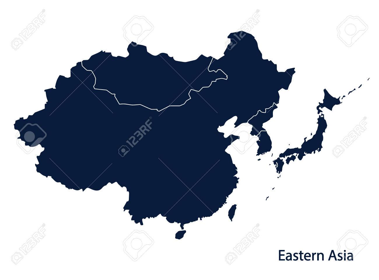 東アジアの地図 のイラスト素材 ベクタ Image