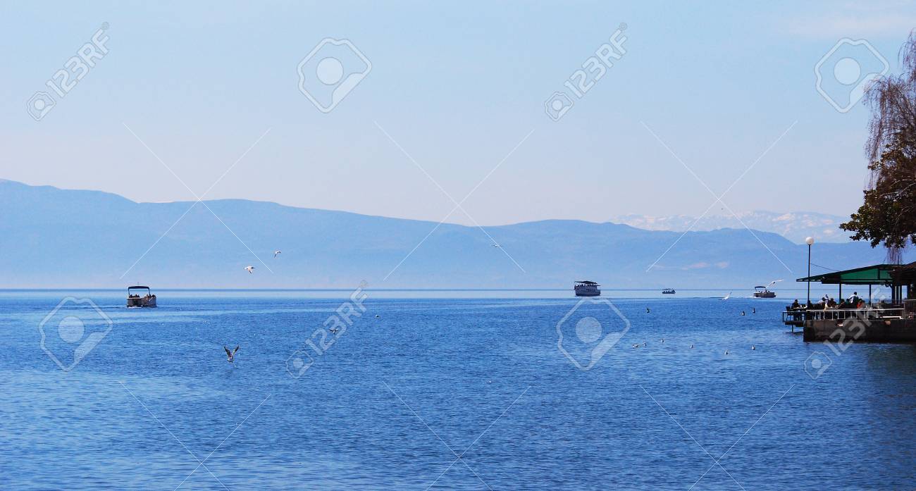 マケドニア オフリド湖の写真 オフリドは バルカン半島の有名な観光地です の写真素材 画像素材 Image