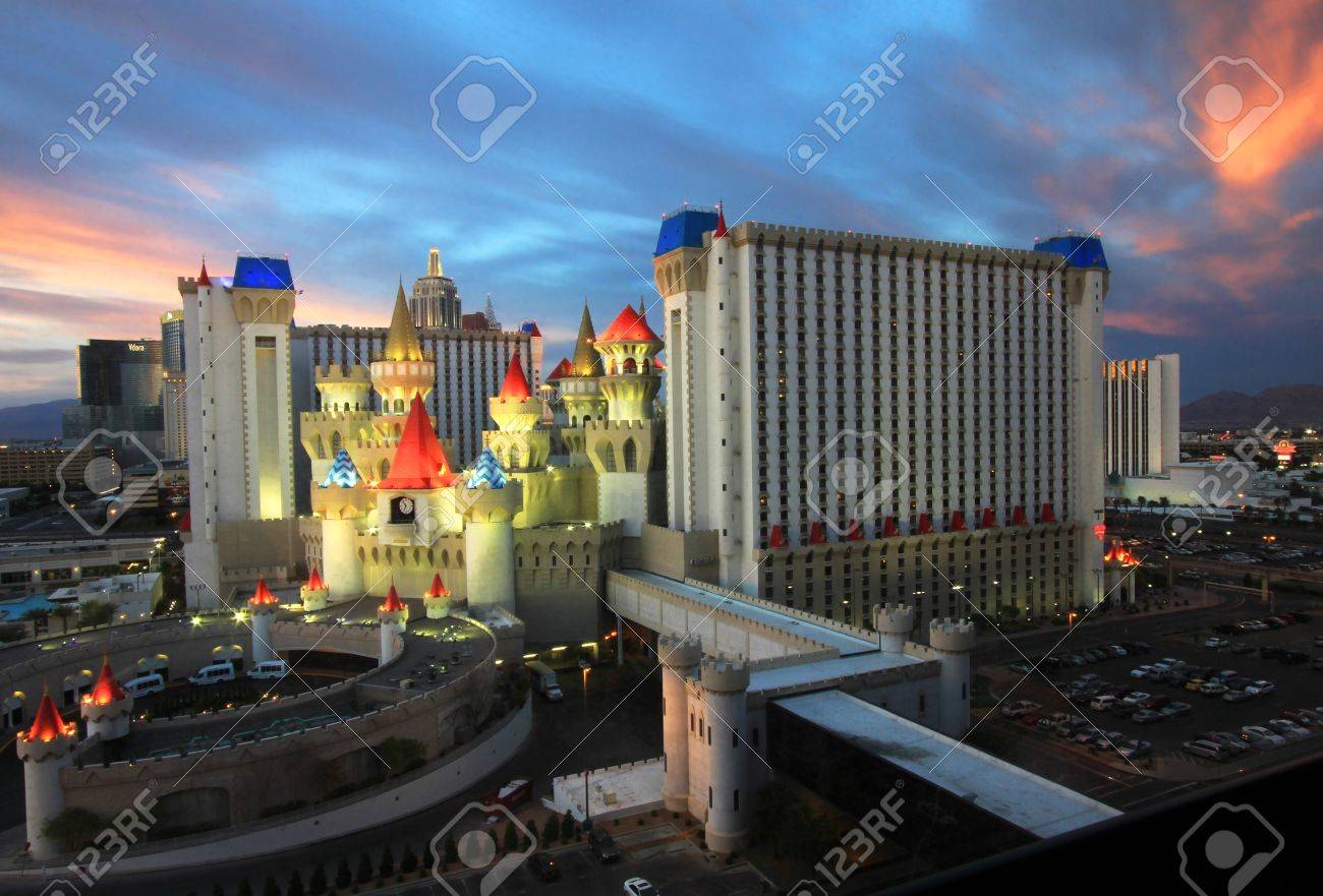 A twilight view of the Excalibur Hotel and Casino taken in Las Vegas, Nevada, on March 16, 2011. - 9144408 A twilight view of the Excalibur Hotel and Casino taken in Las Vegas, Nevada, on March 16, 2011. - 9144408