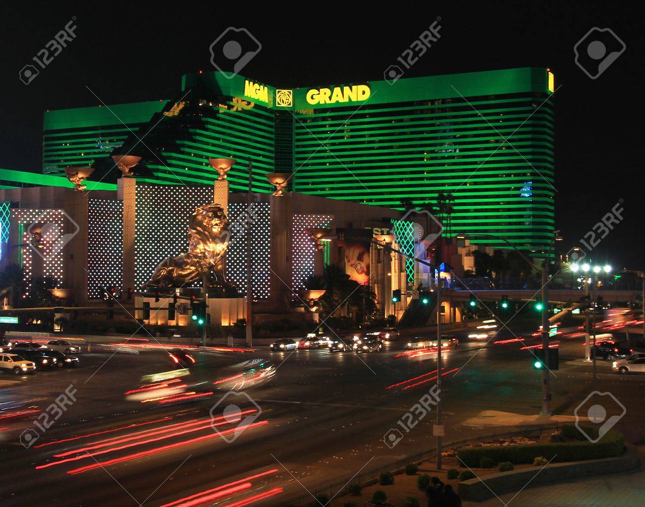 A night shot of the MGM Hotel and Casino taken in Las Vegas, Nevada, on March 16, 2011. - 9364208 A night shot of the MGM Hotel and Casino taken in Las Vegas, Nevada, on March 16, 2011. - 9364208