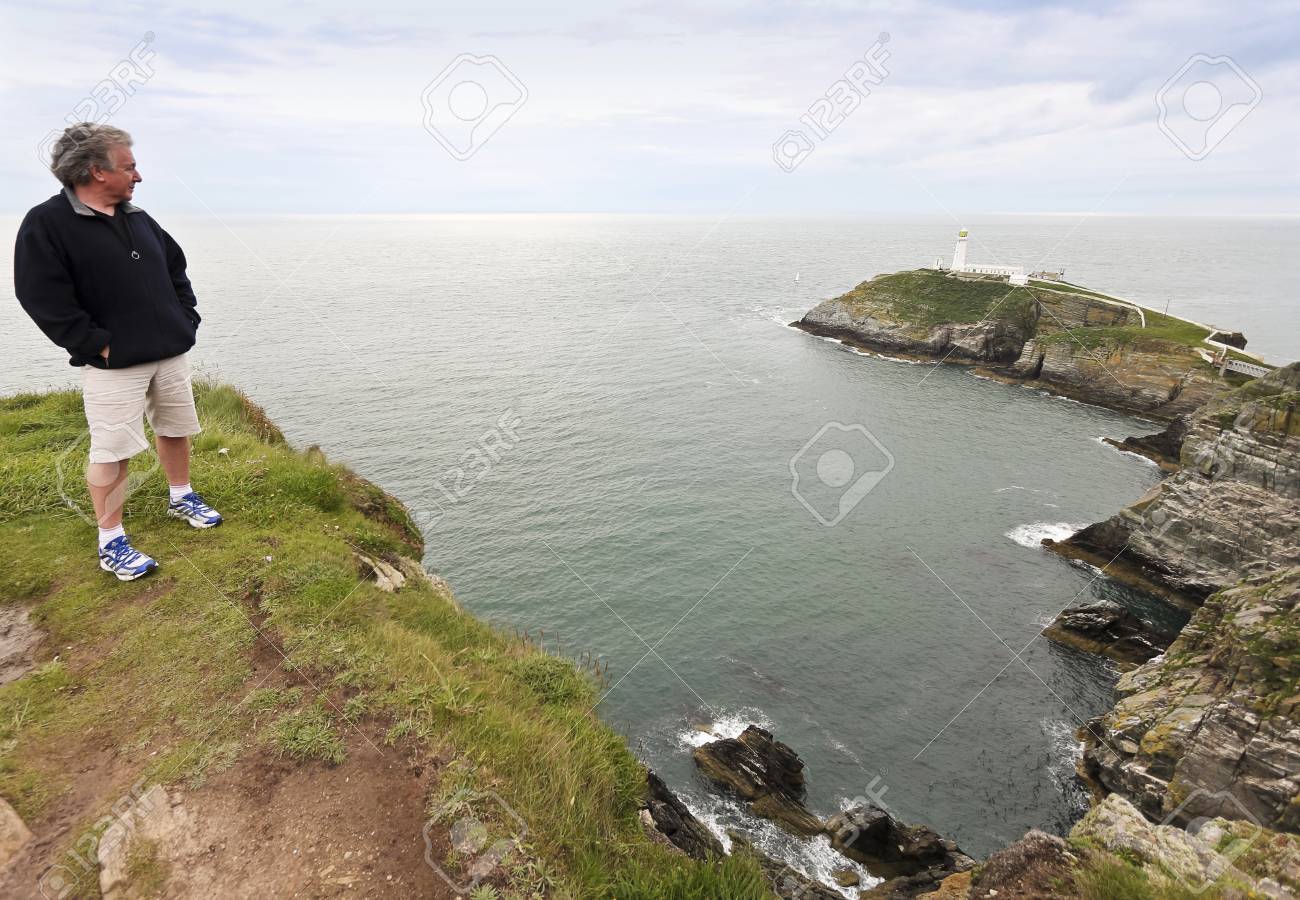 Holyhead Wales July 19 South Stack Lighthouse On July 19 12 Holyhead Wales South Stack Is One Of Wales Most Spectacular Lighthouses And A Popular Tourist Attraction Stock Photo Picture And