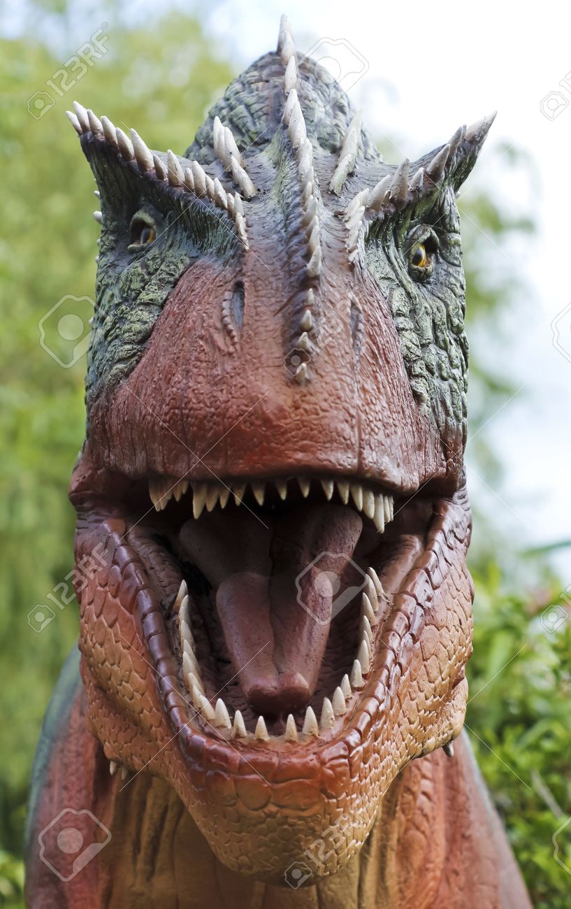 A Hungry Allosaurus Hunts in a Late Jurassic Jungle - 15629752 A Hungry Allosaurus Hunts in a Late Jurassic Jungle - 15629752