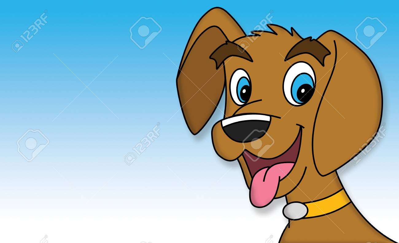 Immagini Stock Illustrazione Del Cucciolo Di Cane Carino Su Sfondo