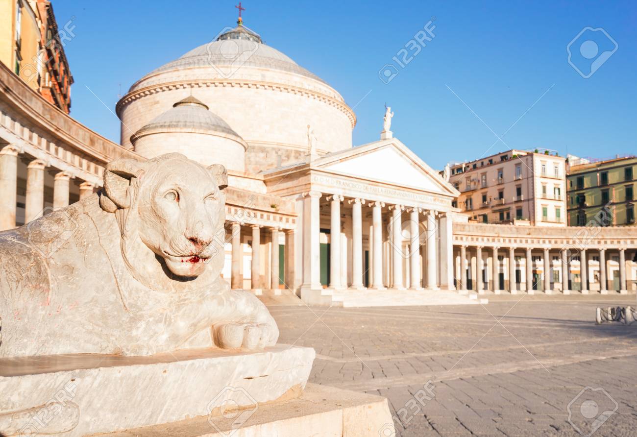 Close up details of Piazza del Plebiscito, Naples Italy - 90529868 Close up details of Piazza del Plebiscito, Naples Italy - 90529868