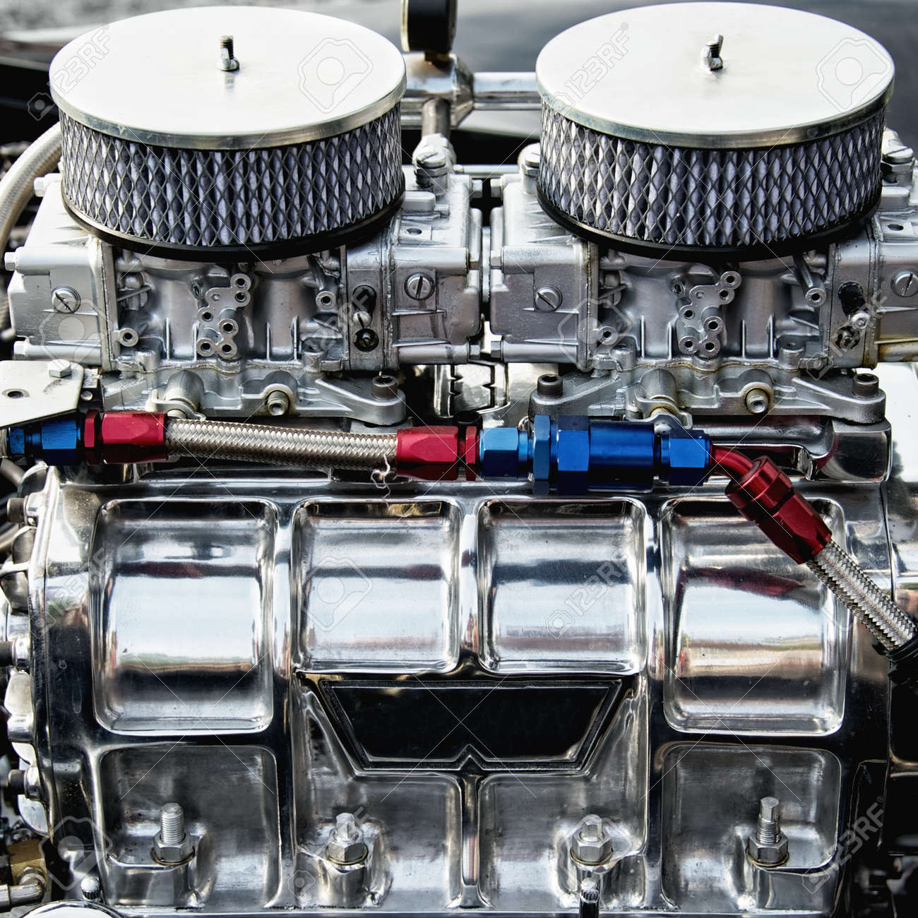 クロム ビッグ ブロック エンジン。の写真素材・画像素材 Image 11940388