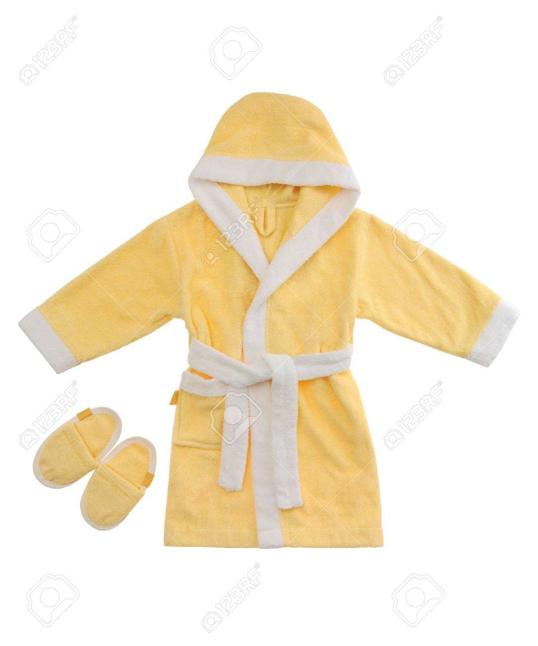 Download Yellow Bathrobe Isolated On White Background Stock Photo Picture And Royalty Free Image Image 14528320 PSD Mockup Templates