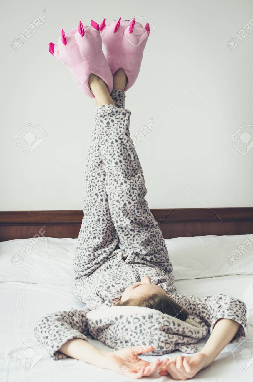 Young Woman Enjoying Sunny Morning Caucasian Girl In Cute Warm