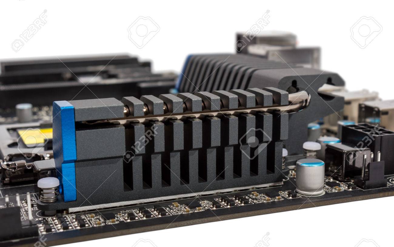 ヒートシンクと Cpu ソケットとマルチ フェーズ電源システム最新のプロセッサ の写真素材 画像素材 Image