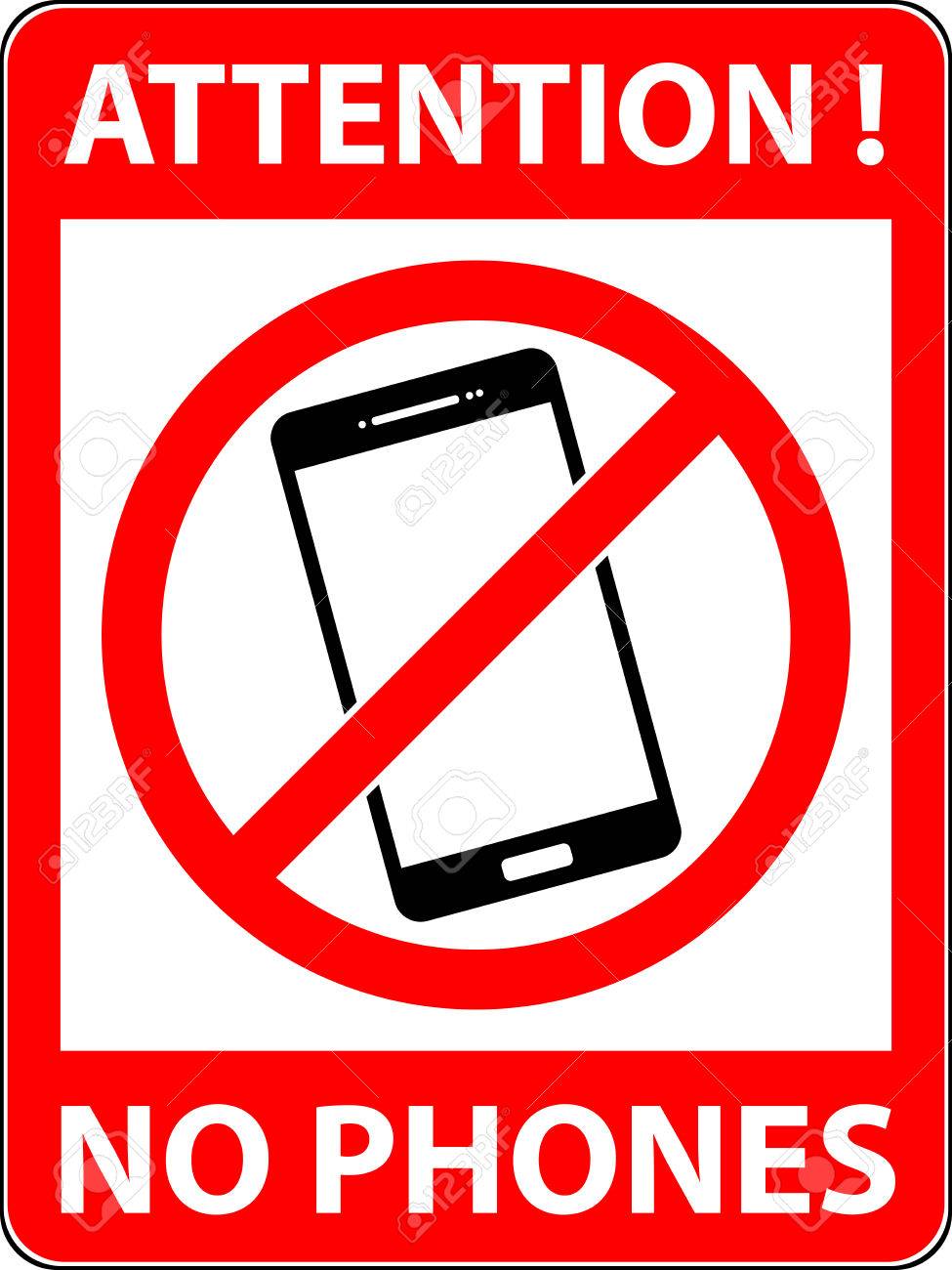 no phone telephone cellphone and smartphone prohibited symbol sign indicating the prohibition or