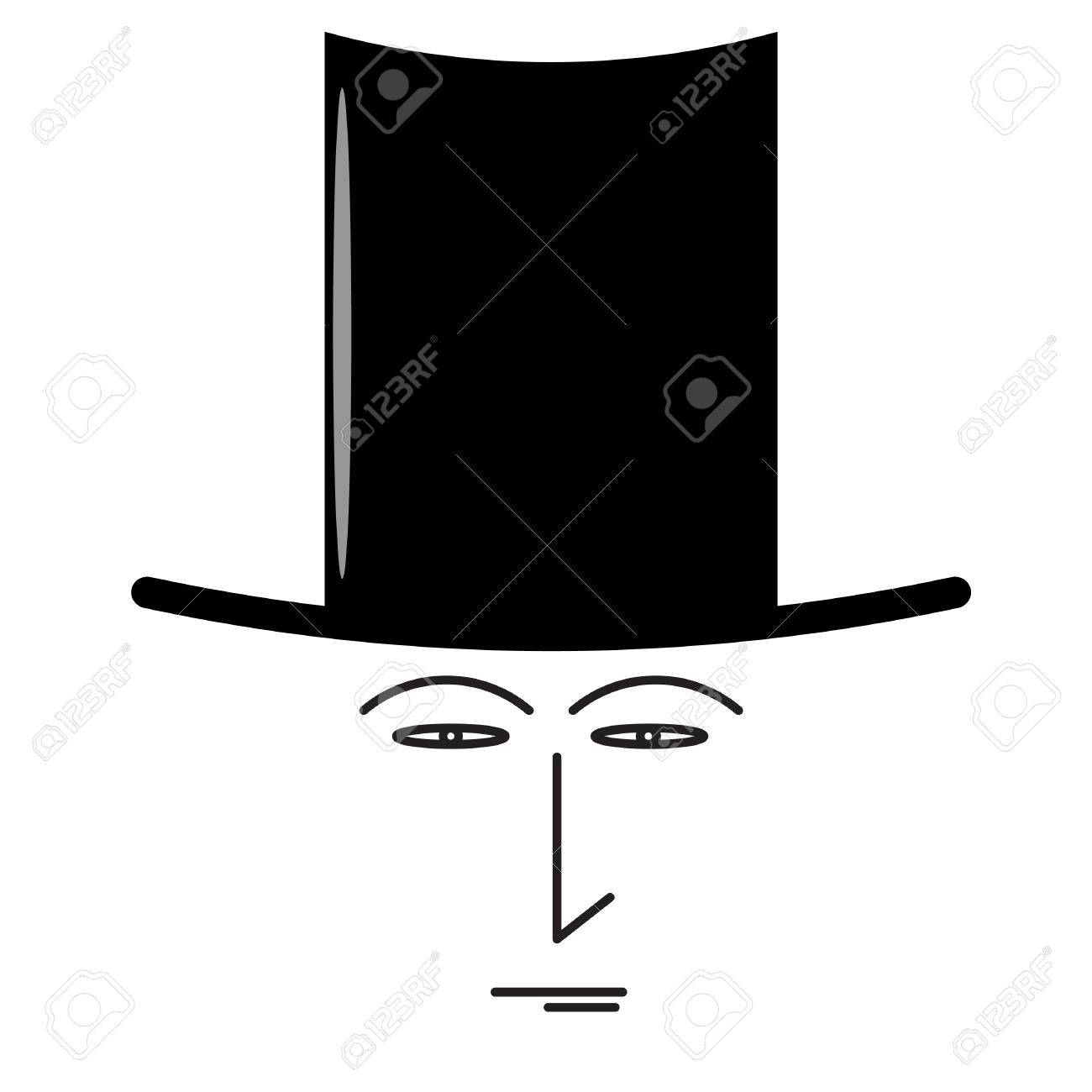 シルクハットの男のイラスト素材 ベクタ Image