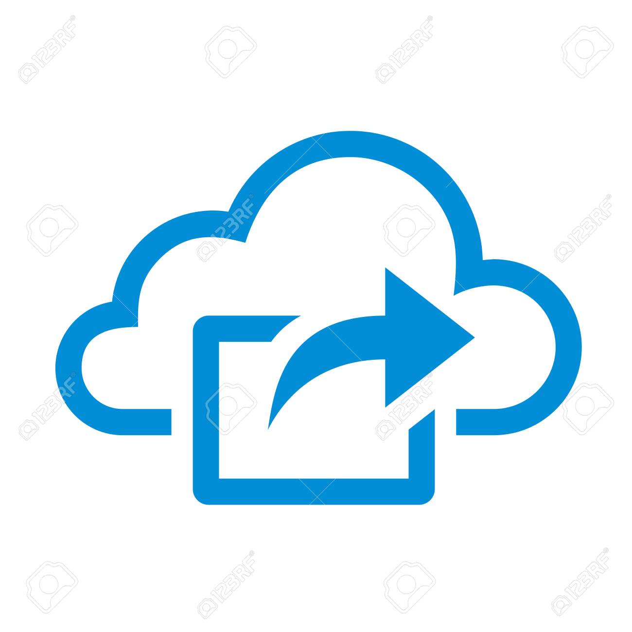 Simple Flat Minimalist Cloud Share Data App Icon Royalty Free Cliparts Vectors And Stock Illustration Image 121557010