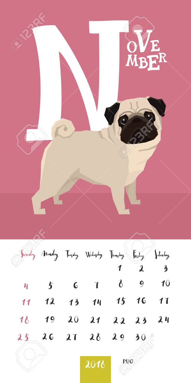 november dog calendar