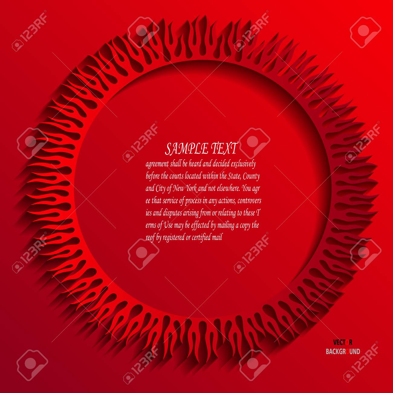 抽象的な 3 D デザイン イラストの境界線要素赤を背景します のイラスト素材 ベクタ Image