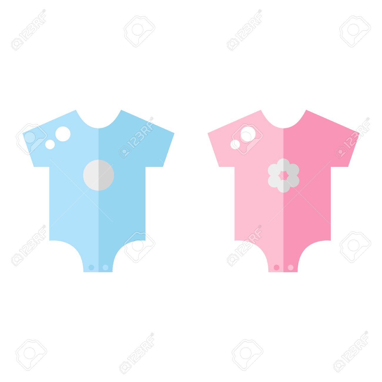 Bebe Vetements Icones Garcon Et Fille Vetements Vetements Du Nouveau Ne Body Bebe Bebe Icone De Corps Vetements Bebe Isole Icones Sur Fond Blanc Flat Illustration Vectorielle De Style Clip Art Libres De