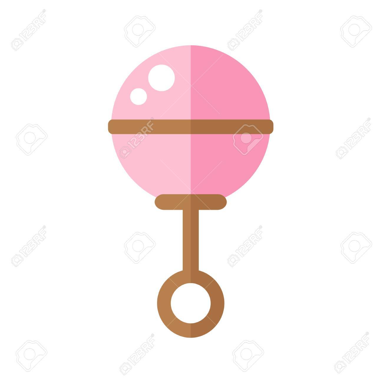 rattle isolated icon on white background baby rattle toy baby