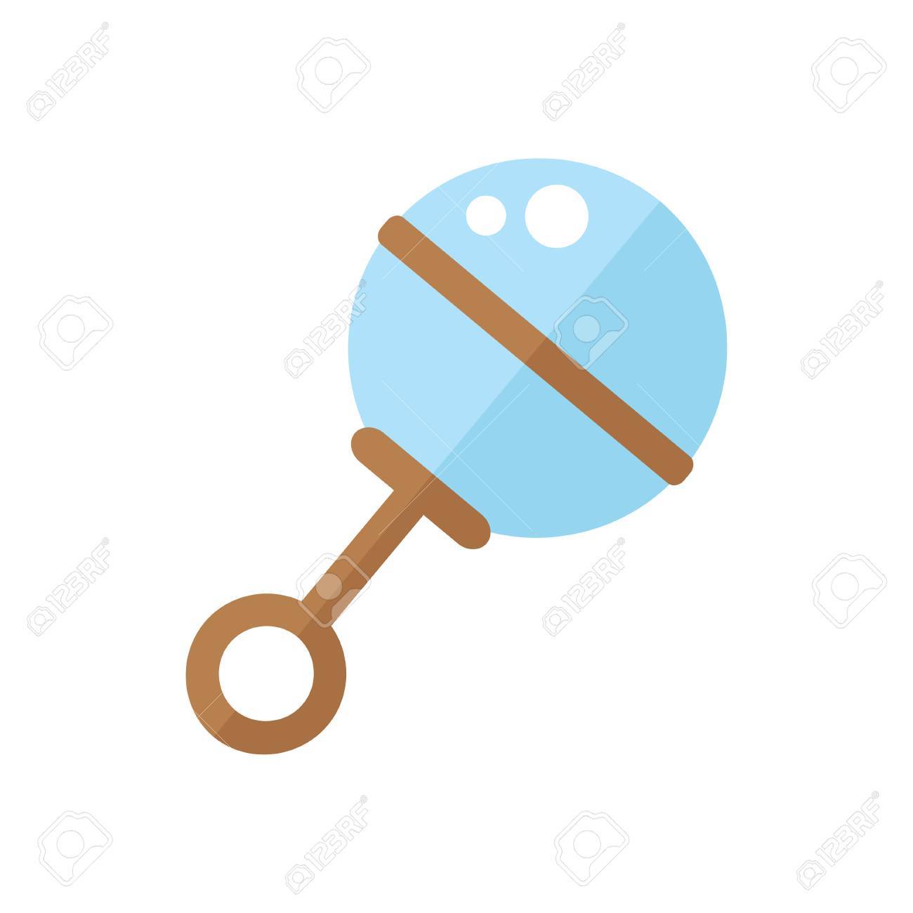 baby rattle isolated icon on white background rattle toy baby