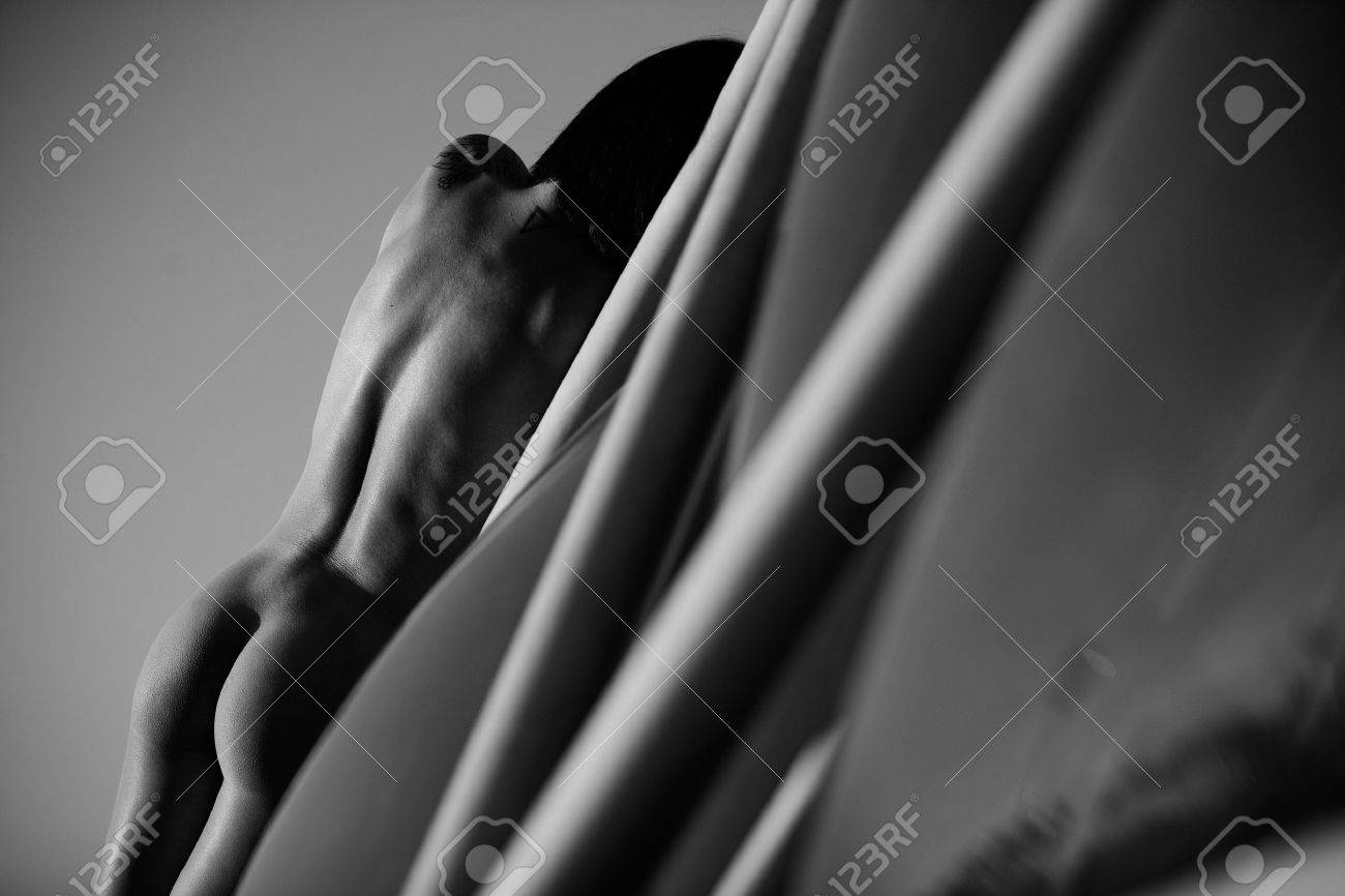 Black and white artistic nude stock photo 4373372