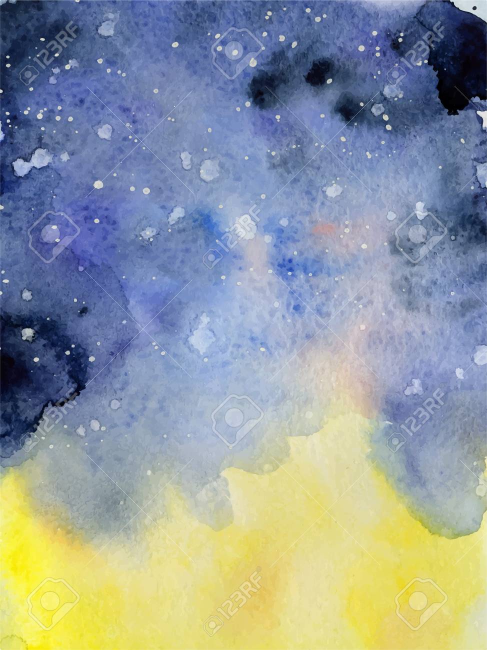 水彩画の夜空の背景 手描きの水彩藍のテクスチャのイラスト素材 ベクタ Image 水彩画の夜空の背景 手描きの水彩藍のテクスチャのイラスト素材 ベクタ Image