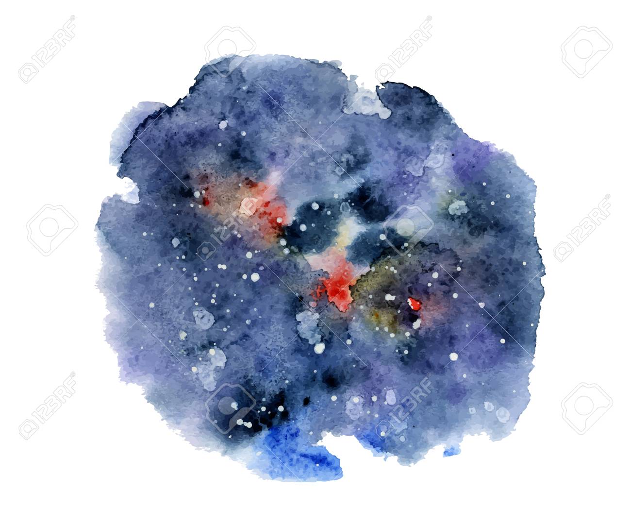 水彩画の夜空の背景 手描きの水彩藍のテクスチャのイラスト素材 ベクタ Image 水彩画の夜空の背景 手描きの水彩藍のテクスチャのイラスト素材 ベクタ Image