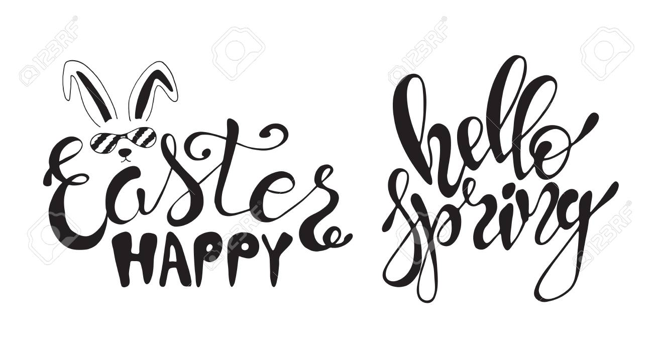 hand drawn easter quotes greeting cards templates with lettering photo greeting cards templates