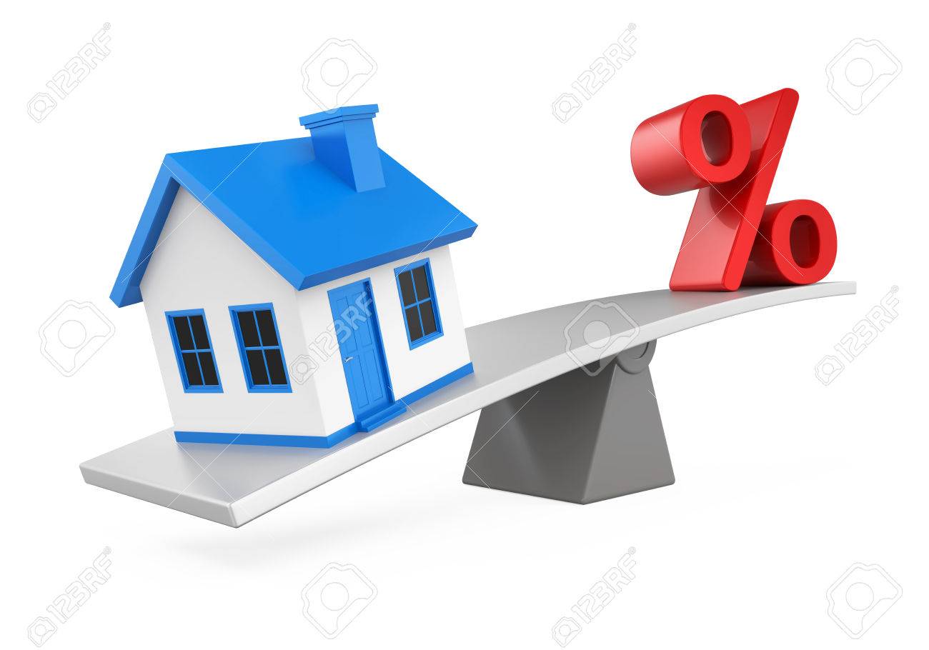 Seesaw, House and Percent Symbol - 69029296 Seesaw, House and Percent Symbol - 69029296