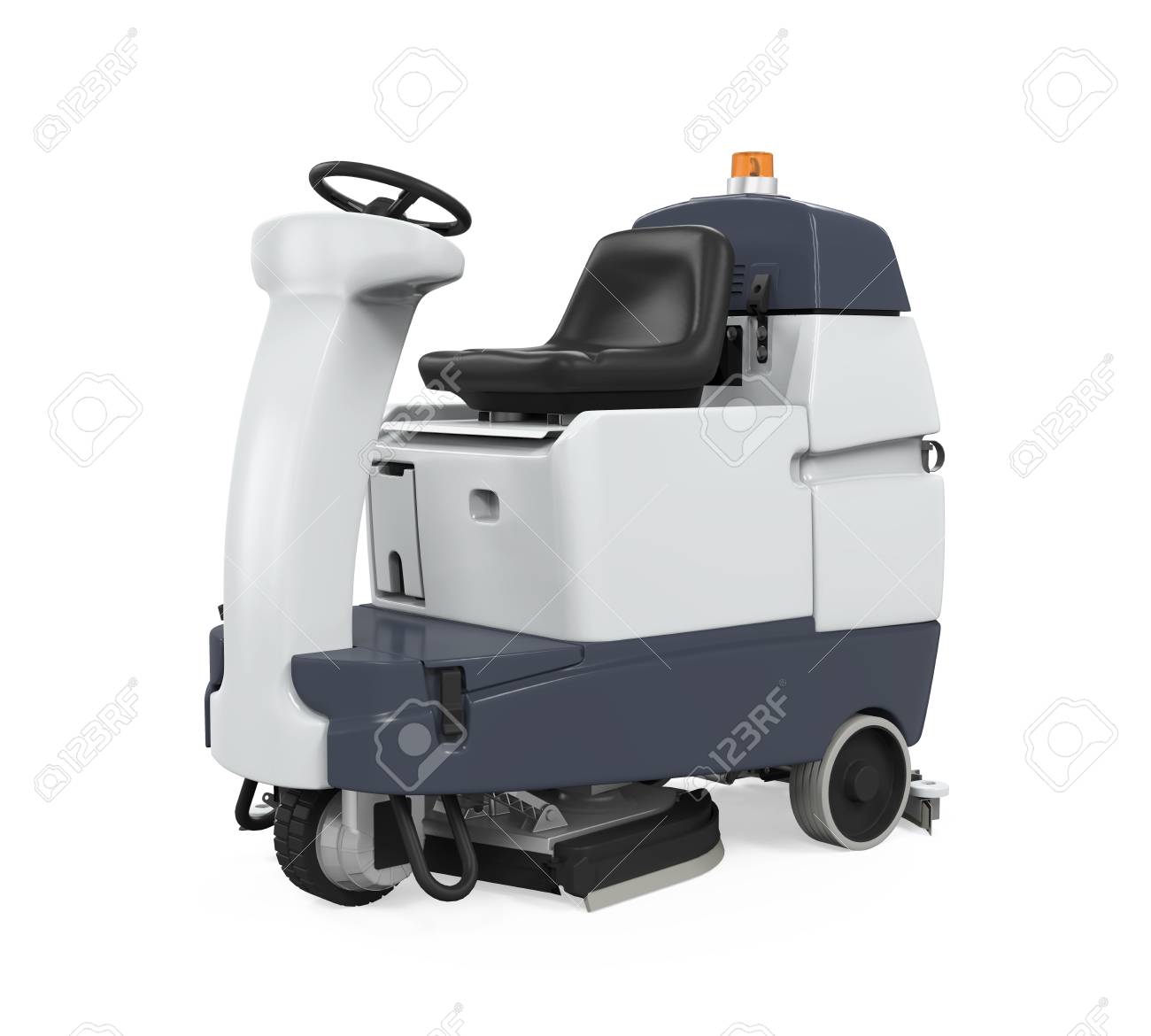 Rider Floor Scrubber Isolated Stock Photo Picture And Royalty