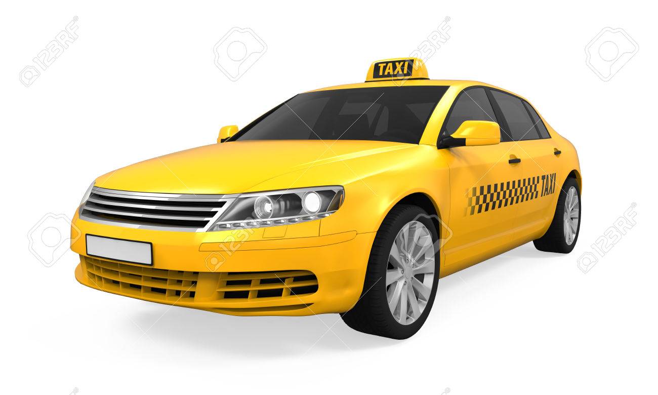 Yellow Taxi Isolated - 74994617 Yellow Taxi Isolated - 74994617