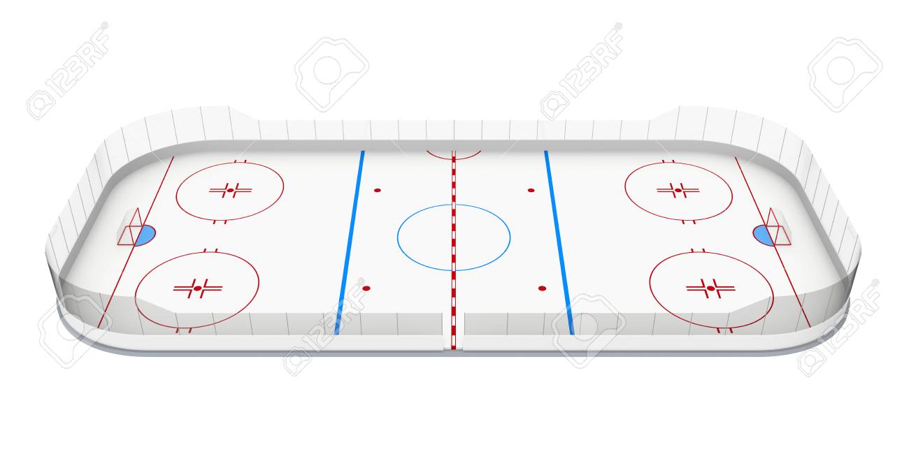 Patinoire De Hockey Sur Glace Isole Banque D Images Et Photos Libres De Droits Image