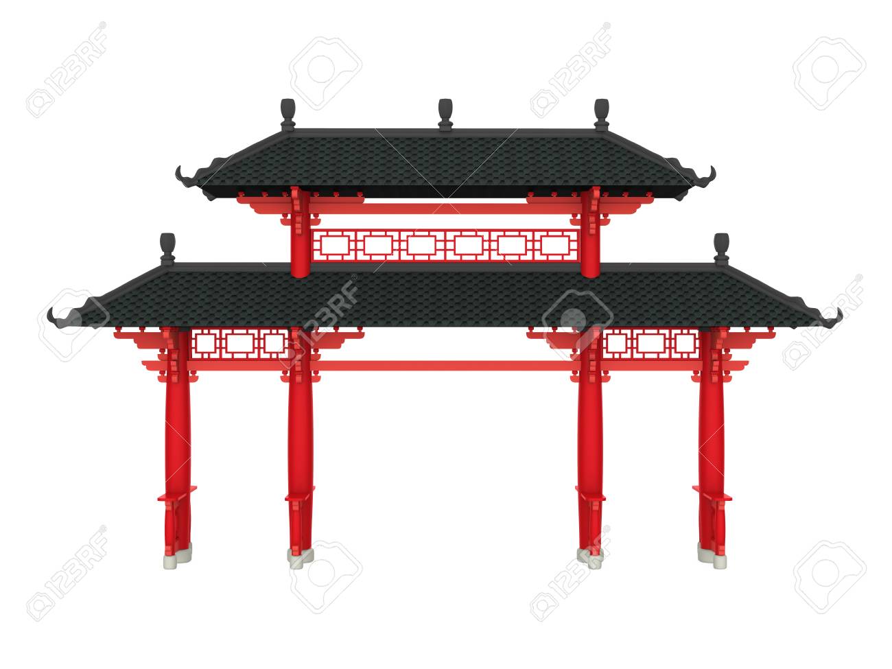 Chinese Gate Isolated - 88034710 Chinese Gate Isolated - 88034710